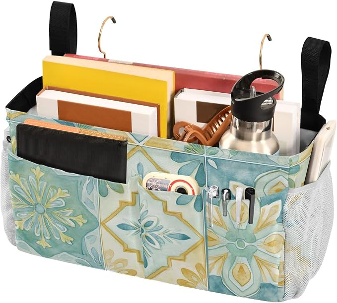 Bedside Caddy Metal Frame Hanging Organizer Bunk Bed Dorm Accessories Hook And - Image 3