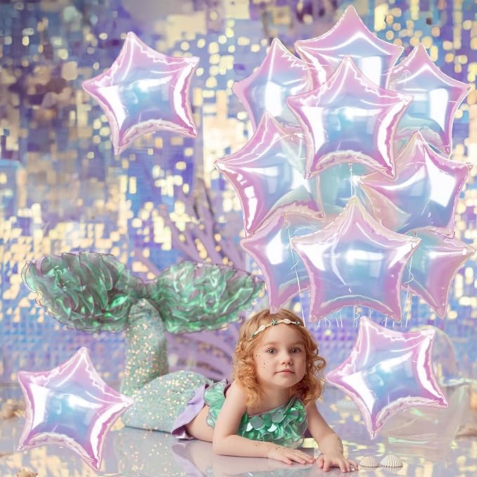 Iridescent Star Balloons - Image 3
