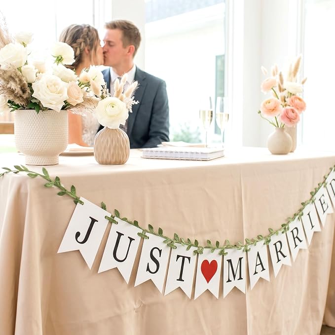 Vintage Just Married Banner - Image 8