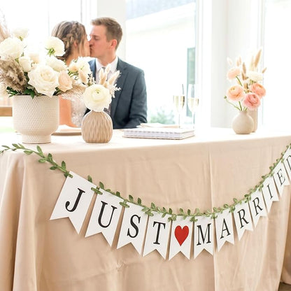 Vintage Just Married Banner - Image 8