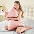 INFIIXSO Silk Pillow Cases 2 Pack Standard Size, Ultra Smooth & Soft Mulberry Silk Pillow Case for Hair and Skin, Breathable Cooling Silk Pillowcase with Hidden Zipper (Rose Pink, 20x26 Inches)