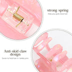 Large Hair Clips for Women - 3Pcs (Blue, White, Pink) | Octopus Claw Clips for Thick Hair, Non-Slip Strong Hold Hair Clamps for Long Hair, Big Unbreakable Hair Accessories