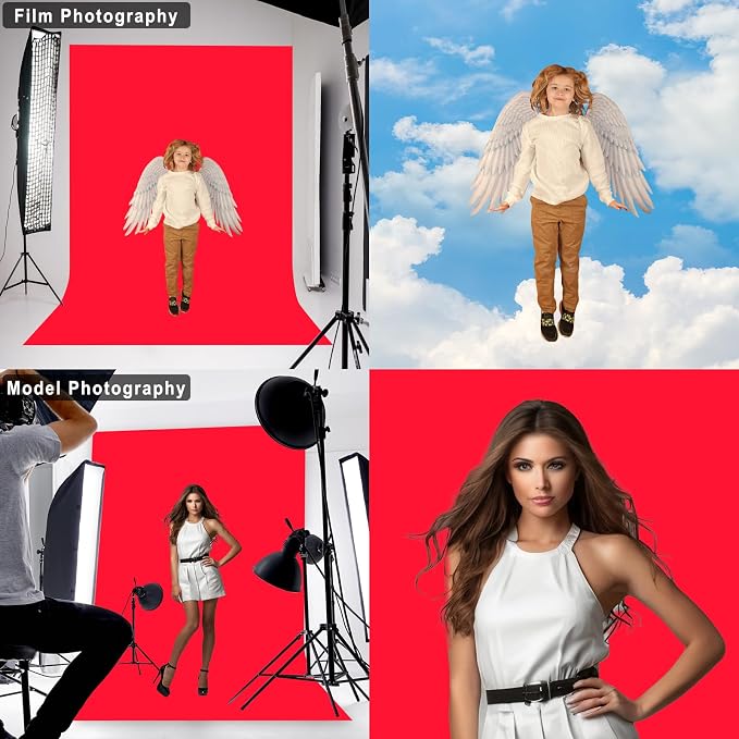 Red Photography Backdrop for Photoshoot, 10x20 FT | Versatile Studio Photo - Image 3