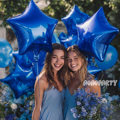25Pcs Blue Star Shaped Balloons 18Inch Foil Mylar Balloon Helium | - Image 4