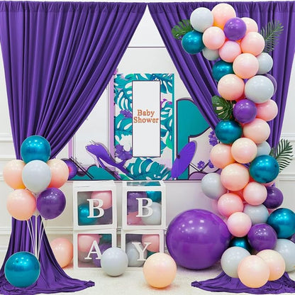 50ftx10ft Wrinkle Free Purple Backdrop Curtains - Image 6