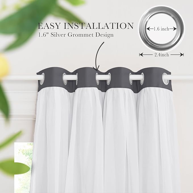 PONY DANCE Double Layer Curtains, 52 by 84 inches - Image 8