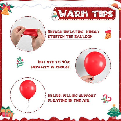 Christmas Balloons, 12 Inch Xmas Print Balloons - Image 7