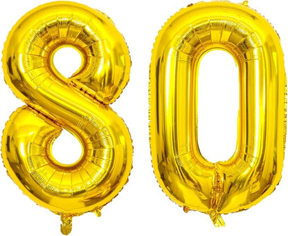 Gold Number Balloons Birthday Balloons by United-UnicornsParty