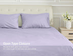 Sunflower Queen Pillowcases Set of 2, 100% Cotton Queen Size Pillow Cases 2, 20×30 inches Lavender Aura, Soft and Breathable
