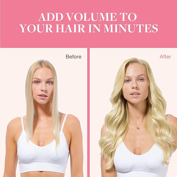 GOO GOO Clip in Hair Extensions Real Human Hair, Remy Human Hair Extensions Clip ins for Women, Natural Human Hair, 18inch 150g 9Pcs, 16/22 Light Blonde Highlighted Golden Blonde