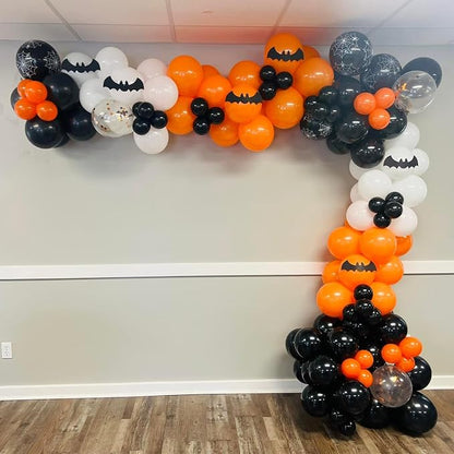 Orange Black White Balloons, 60 Packs 12 Inch Halloween Party Balloons - Image 6