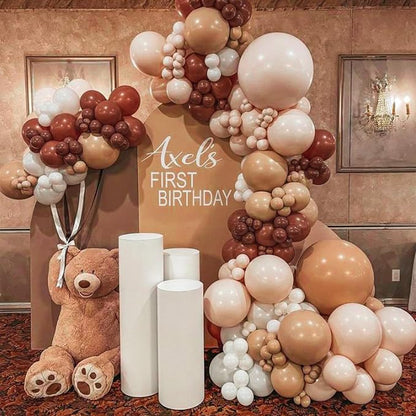 PartyWoo Dark Brown Balloons 140pcs Boho Neutral Coffee Tan Color | 18 12 10 5 - Image 7