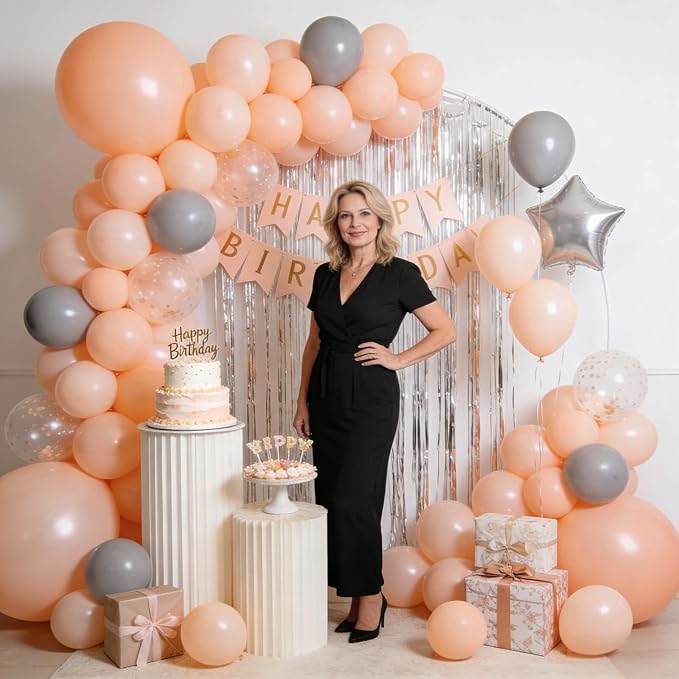 110pcs Pastel Orange Balloon 12 Inch, Pastel Orange Latex Balloons - Image 5