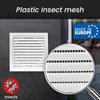 Repa Market 6 Inch Brown Dryer Vent Hood/Duct Cover for Walls or Ceiling/ABS Plastic Louvered Air Grille with Built-In Mesh Screen/Exhaust and Dryer Vent Covers for Indoor & Outdoor Use