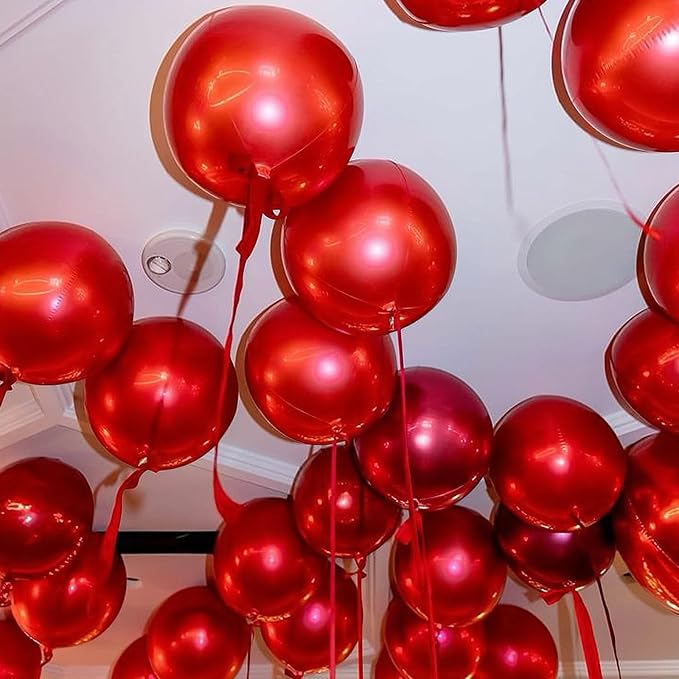 18 Pcs Foil Balloons Shiny Round Balloons Set Large Balloon Garland Arch - Image 3