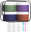 Travel Containers for Toiletries, Silicone Cream Jars BPA Free, TSA Approved 2oz Travel Size Containers, Leak-proof Travel Essentials with Lid for Cosmetic Face Hand Body Glitters