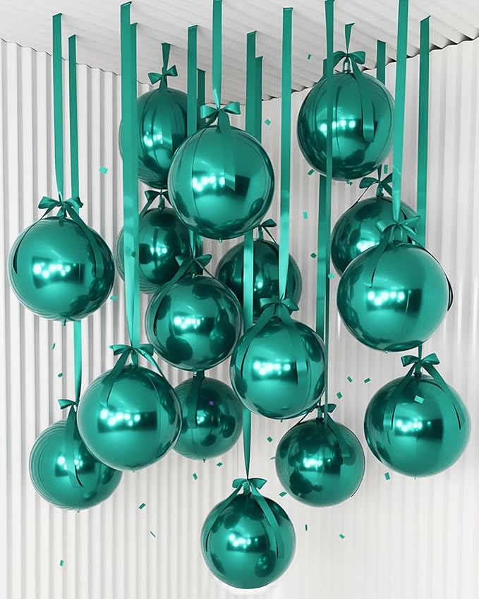 Jenaai 30 Set Round Foil Balloons Bulk 22 Inch 4d Metallic Giant Balloons Set by Jenaai