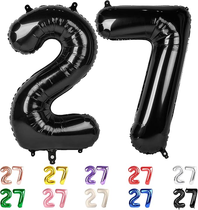 27 Balloon Numbers Large 40Inch by Mluchee