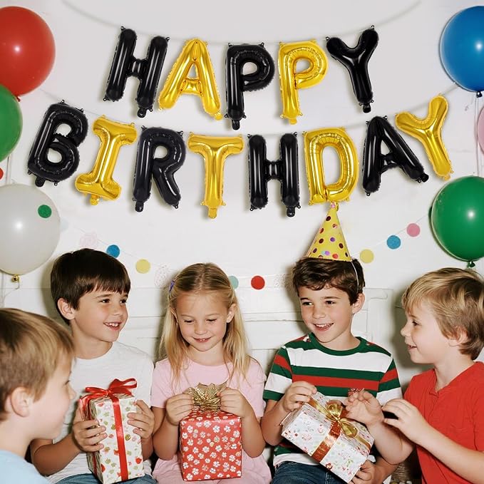 Happy Birthday Balloons Banner, Foil Balloon Personalized Name Letters Balloons - Image 4