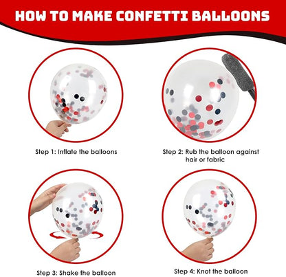 RUBFAC Red and Black Balloons Graduation Decorations Kit, Party Balloons - Image 4
