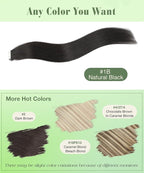 SURNEL Tape in Hair Extensions Double Drawn Hair #1B Off Black Remy Tape in Hair Extensions Human Hair 20 inch 20pcs 50g(#1B-20)