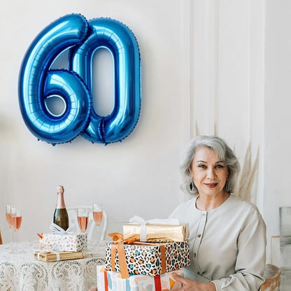Number Balloons Navy Blue Balloons - Image 7
