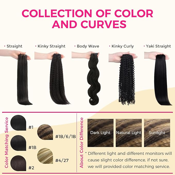 Lashey Seamless Clip in Hair Extensions Human Hair 110g 7pcs Kinky Straight Natural Black Mixed Chestnut Brown Clip in Hair Extensions for Black Women 14 Inch 100% Remy Human Hair Extensions