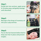Braid Spray Rose Mint for Dreads Dreadlocks - Braids Locks Sprays Rose Water Braiding Spray for Locs Dull Shine & Lightweight - Loc Moisturizer for Box Braids Rosemary Oil for Hair Growth Hair Bonnet