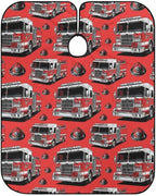 Full Coverage Hair Cutting Cape, Hairdressing Apron Cute Red Fire Trucks Print Hair Cutting Gown for Makeup Artist Beautician