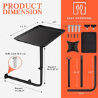 Modern Salon Chair Tray, 360 Rotatable Metal, Black, Depth: 17.7 inches, Width: 28.3 inches, Height: 23.6 inches, Adjustable Height, Foldable Arm Rest, Hair Styling, Beauty Services