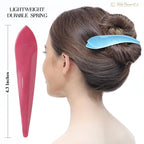 RC ROCHE 6 Pcs Duck Bill Alligator Hair Clips for Women Sectioning Flat Claw Long Thick Hair Inner Teeth Curved Styling Jaw Strong Secure Grip Salon, Medium Pastel