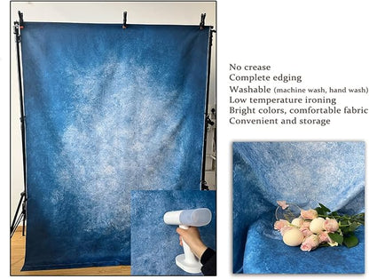 6x9ft Dark Blue Gradient Portrait Photo Backdrops Bright Center Abstract - Image 5