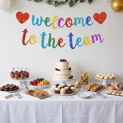 BEISHIDA Welcome to The Team Banner, NO DIY, Office Party Decorations - Image 6
