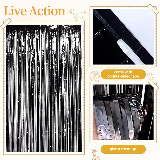 Black and Gold Balloons Garland Arch Kit - Image 3