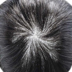 Toupee For Men Swiss Lace Hair System For Mens ToupeeL Human Hair Lace Hair Piece For Mens Toupee Hair Units 6X8#1B Off Black 120% Density