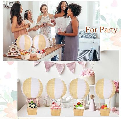 24 Set Hot Air Balloon Table Centerpieces Baby Shower Party Decoration Paper - Image 6