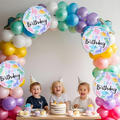 18" Dinosaur Balloons for Party Decorations, HAPPY Birthday Dino Foil Balloons - Image 5