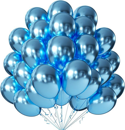 10 Inch Metallic Blue Balloons by KALOR