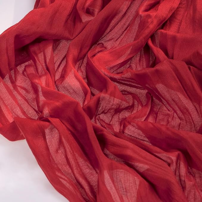 Cheesecloth Table Runner Summer Boho Wedding Birthday Party Home Decor | Red - Image 2