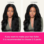 Lashey Seamless Clip in Hair Extensions Human Hair 7pcs 110g Kinky Straight, #1 Jet Black 16 Inch Clip in for Women