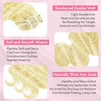 Clip in Hair Extensions Real Human Hair Body Wave 613 Bleach Blonde Clip in 100% Brazilian Remy Human Hair Extensions 8pcs Per Set with 18 Clips Double Weft 18 Inch 100g/3.6oz