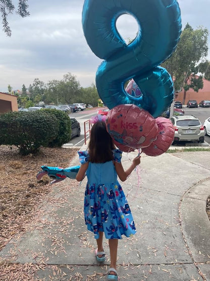 Number 7 Balloons 40 Inch for 7 17 Birthday Party Decorations, Light Blue | - Image 4