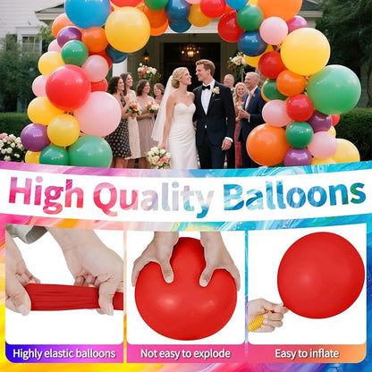 120 Balloons Rainbow Thickened 12 Inch - Image 2