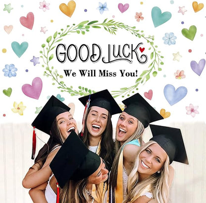 Colorful Good Luck We Will Miss You Backdrop Banner Photography Background - Image 5