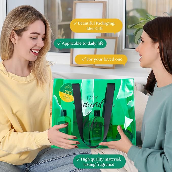 Self Care Gifts for Women - Inspirational Sport Gifts Set for Women with Large Canvas Bag,Eucalyptus & Mint Relaxation Spa Gift Baskets, Christmas Gifts for Girls 13pcs Unique Birthday Gifts