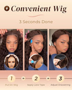 Arabella Chocolate Brown Deep curly Lace Front Wigs Human Hair 13x6 HD Lace Frontal Wigs Curly Human Hair Brown Glueless Wig For Women Pre Plucked with Natural Hairline 22 Inch