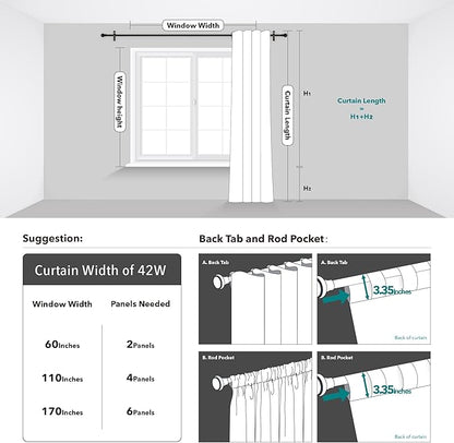 Deconovo Blackout Back Tab Curtains - Image 8
