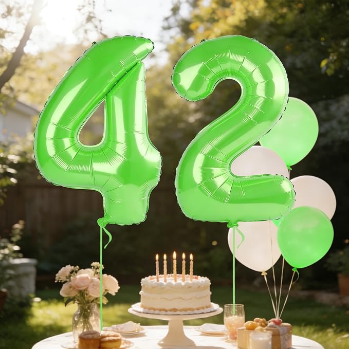 40 Inch Number 42 Balloons for 42nd Birthday Party Decorations, 0-100 Fruit - Image 3