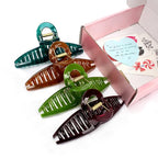 Big Hair Claw Large Butterfly Hair Clip 5" Oversize Acrylic Hair Clips for Long Thick Hair Barrette Accessories Christmas Gift for Women's and Girl's (4 Pcs)
