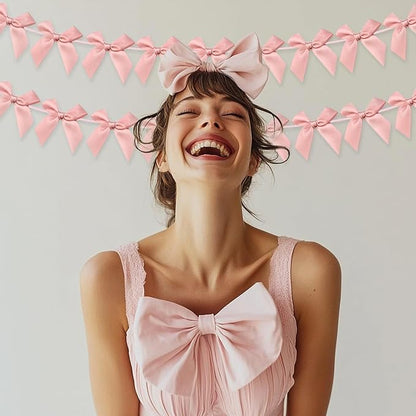 2pcs Bow Garland Banner, Ribbon Bow Party Decorations - Image 5